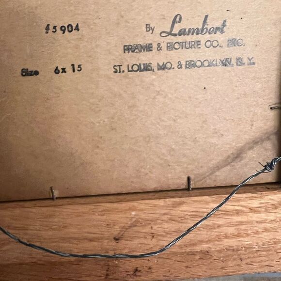 Vintage MCM M.Medeiros 60’s Framed Boy and Dog Painting Print - Picture 5 of 7